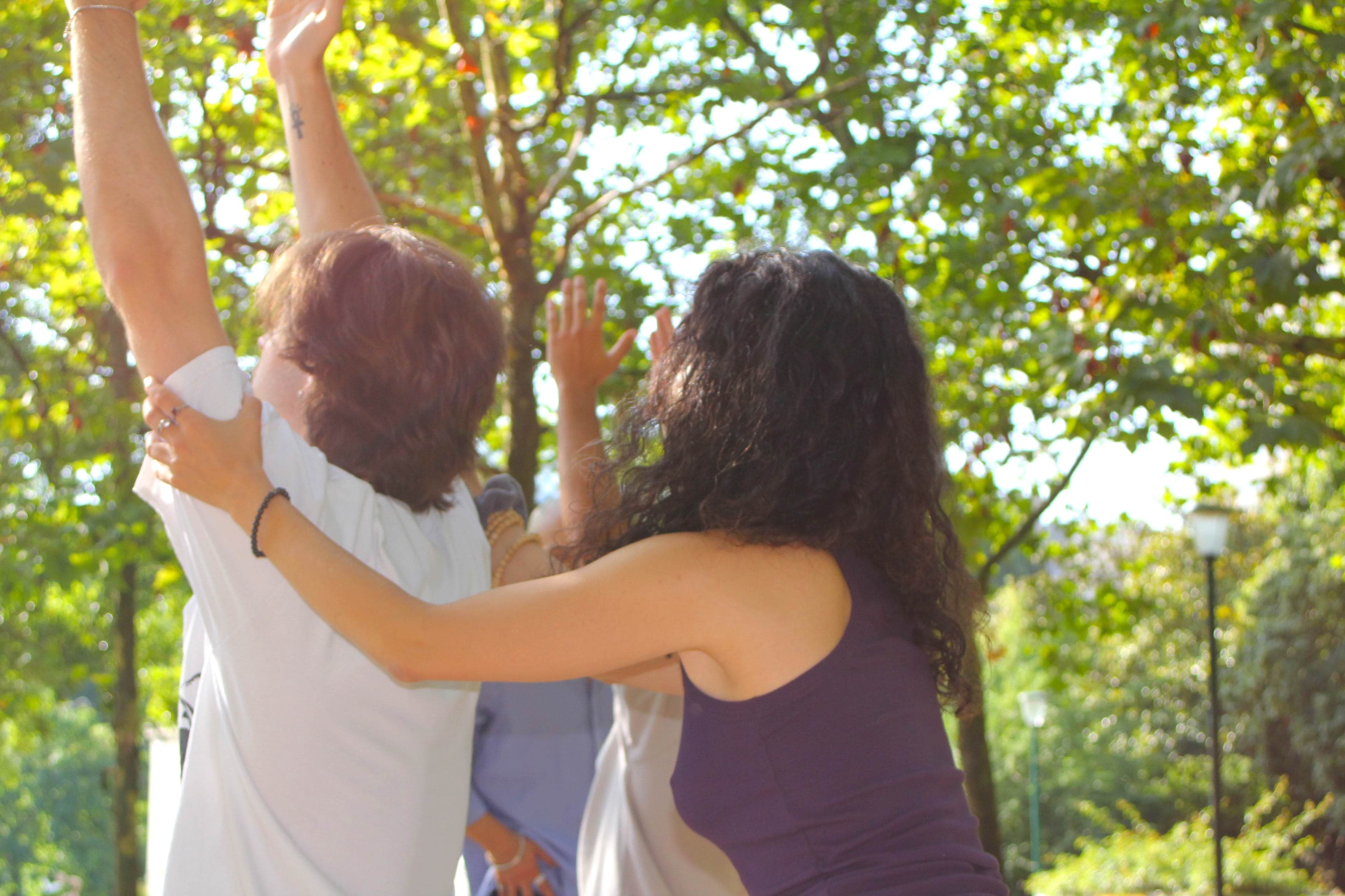 Stretch with yoga teacher