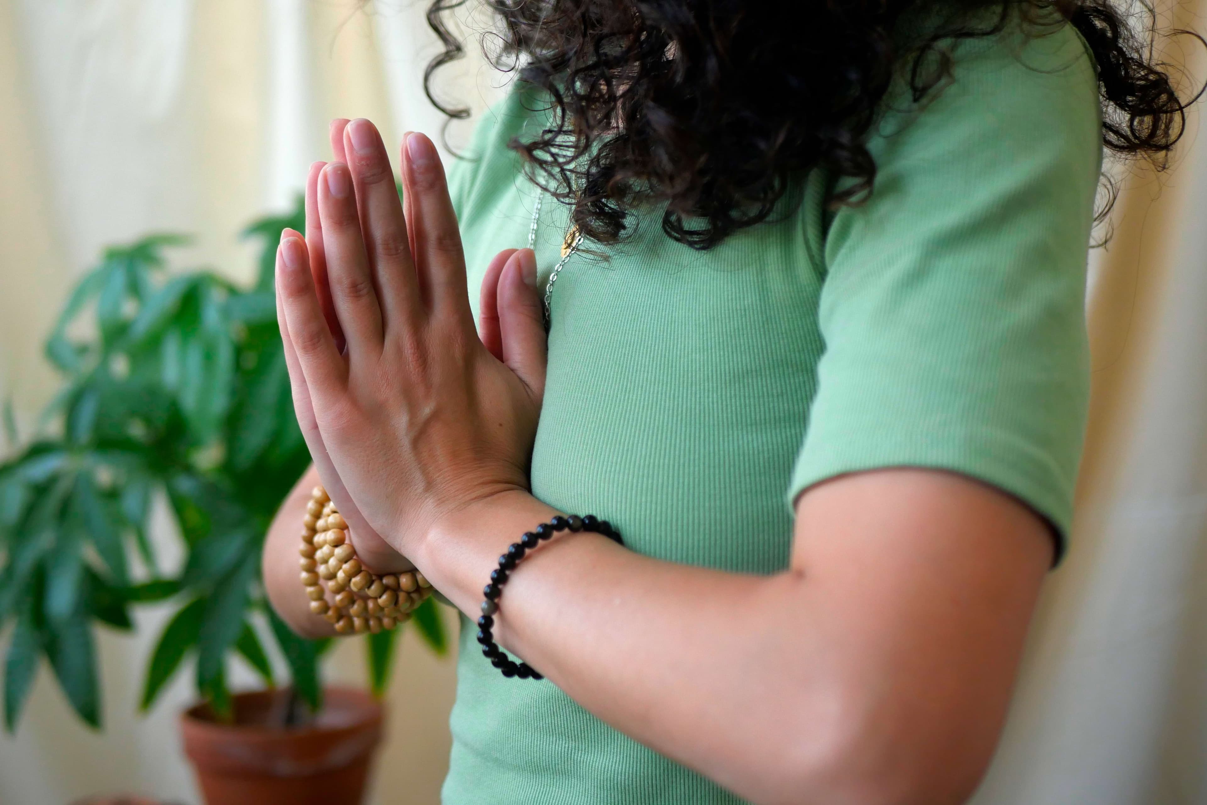 Smile with yoga teacher